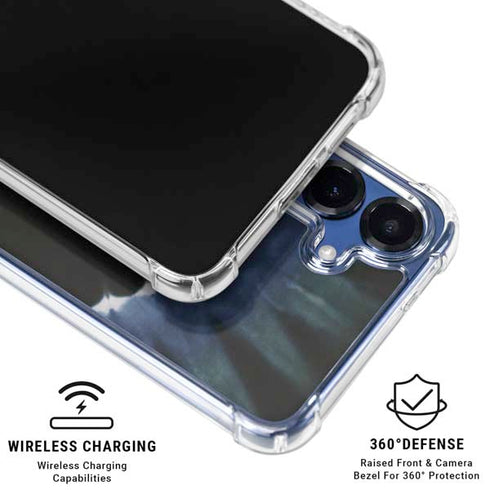 Liquid Blue Tie Dye - Sunflower Galaxy S25 Plus Clear Case
