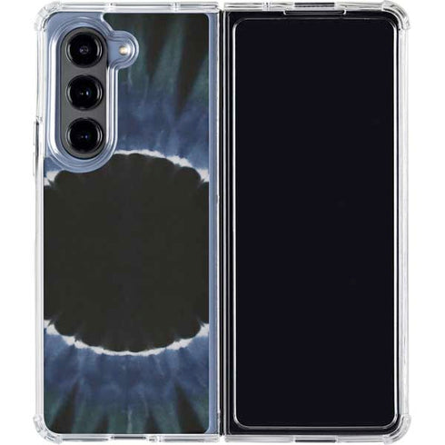 Liquid Blue Tie Dye - Sunflower Galaxy Z Fold5 5G Clear Case