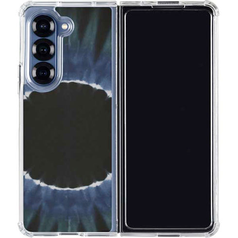 Liquid Blue Tie Dye - Sunflower Galaxy Z Fold6 Clear Case