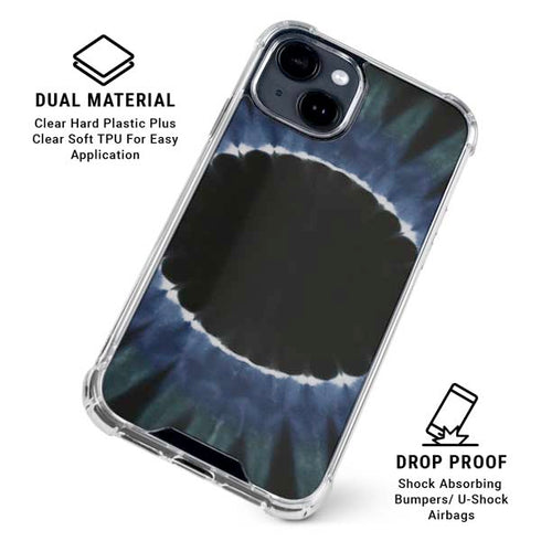 Liquid Blue Tie Dye - Sunflower iPhone 15 Clear Case