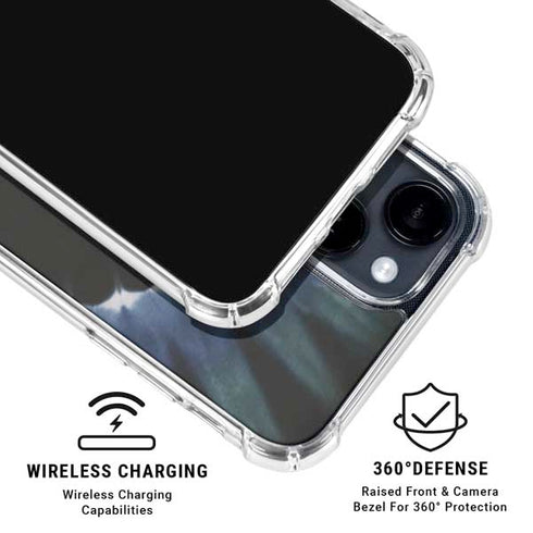 Liquid Blue Tie Dye - Sunflower iPhone 15 Clear Case