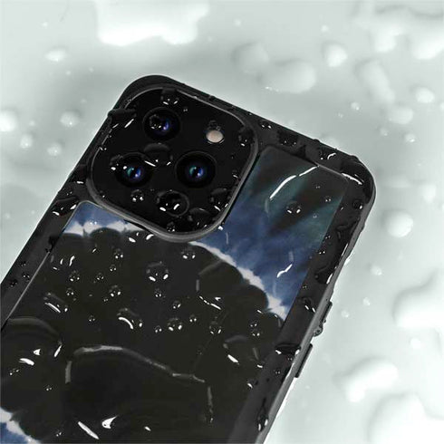 Liquid Blue Tie Dye - Sunflower iPhone 15 Pro Waterproof Case