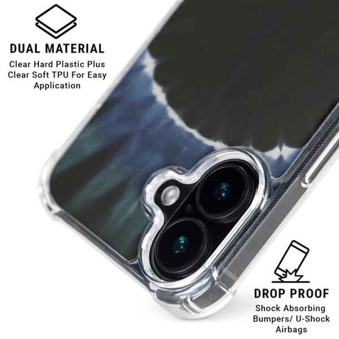 Liquid Blue Tie Dye - Sunflower iPhone 16 Clear Case