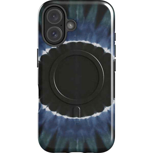 Liquid Blue Tie Dye - Sunflower iPhone 16 Magsafe Impact Case