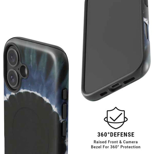 Liquid Blue Tie Dye - Sunflower iPhone 16 Magsafe Impact Case