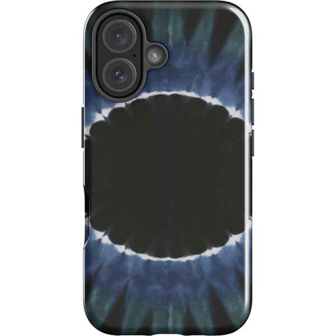 Liquid Blue Tie Dye - Sunflower iPhone 16 Plus Impact Case