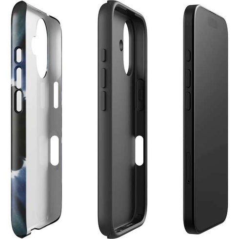 Liquid Blue Tie Dye - Sunflower iPhone 16 Plus Impact Case