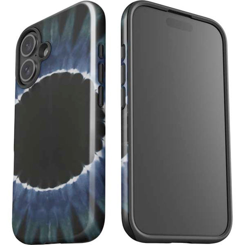 Liquid Blue Tie Dye - Sunflower iPhone 16 Plus Impact Case