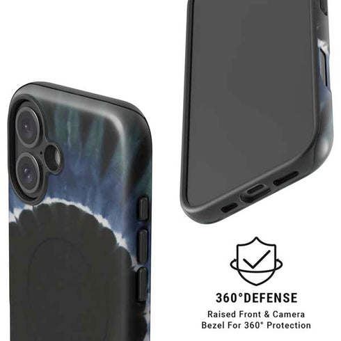 Liquid Blue Tie Dye - Sunflower iPhone 16 Plus Magsafe Impact Case