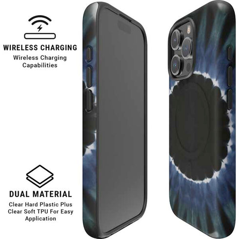 Liquid Blue Tie Dye - Sunflower iPhone 16 Pro Magsafe Impact Case