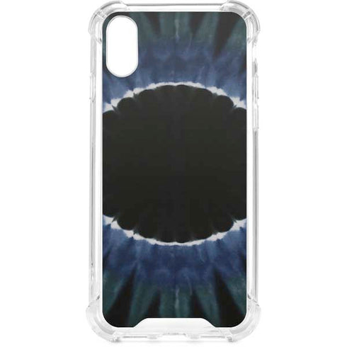 Liquid Blue Tie Dye - Sunflower iPhone XS Clear Case
