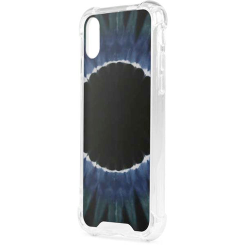 Liquid Blue Tie Dye - Sunflower iPhone XS Clear Case
