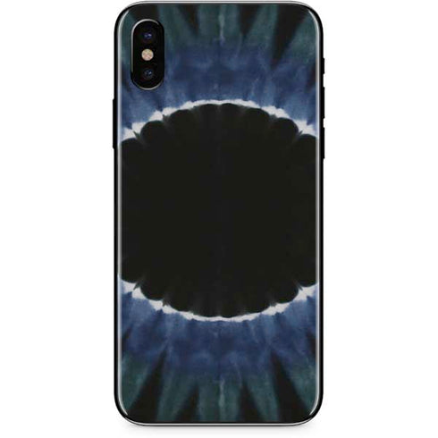 Liquid Blue Tie Dye - Sunflower iPhone XS Skin