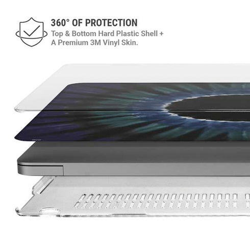 Liquid Blue Tie Dye - Sunflower MacBook Pro 14in (2021-24) Case plus Skin