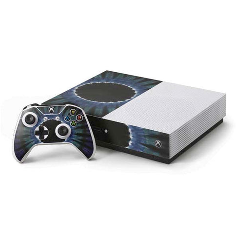 Liquid Blue Tie Dye - Sunflower Xbox One S Console and Controller Bundle Skin
