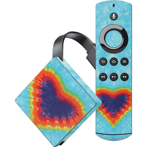 Liquid Blue Tie Dye Heart Amazon Fire TV Skin