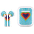 Liquid Blue Tie Dye Heart Apple AirPods Skin