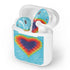 Liquid Blue Tie Dye Heart Apple AirPods Skin