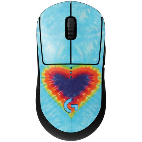 Liquid Blue Tie Dye Heart G Pro Wireless Gaming Mouse Skin