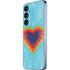 Liquid Blue Tie Dye Heart Galaxy A35 5G Skin