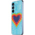 Liquid Blue Tie Dye Heart Galaxy A36 5G Skin