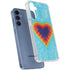Liquid Blue Tie Dye Heart Galaxy A55 5G Clear Case