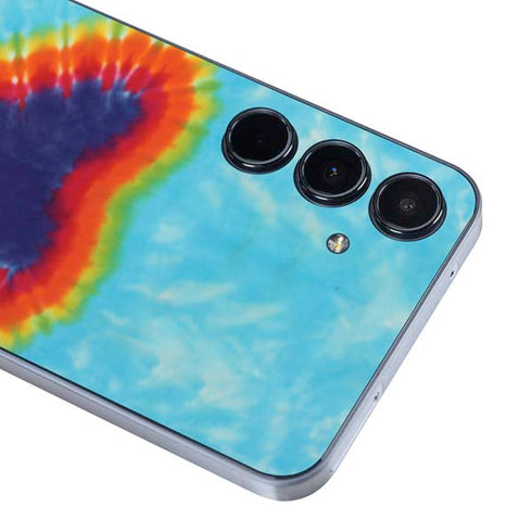 Liquid Blue Tie Dye Heart Galaxy A55 5G Skin