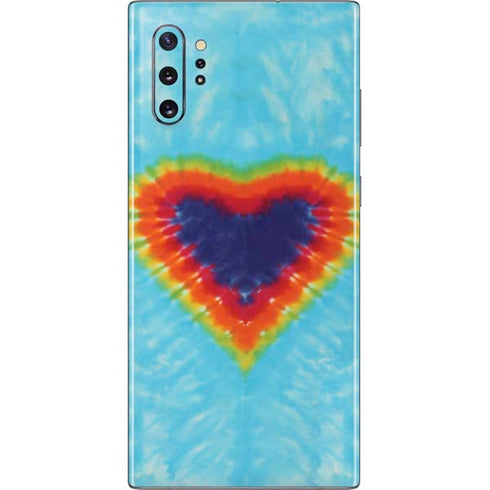 Liquid Blue Tie Dye Heart Galaxy Note 10 Plus Skin