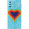Liquid Blue Tie Dye Heart Galaxy Note 10 Plus Skin