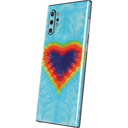 Liquid Blue Tie Dye Heart Galaxy Note 10 Plus Skin