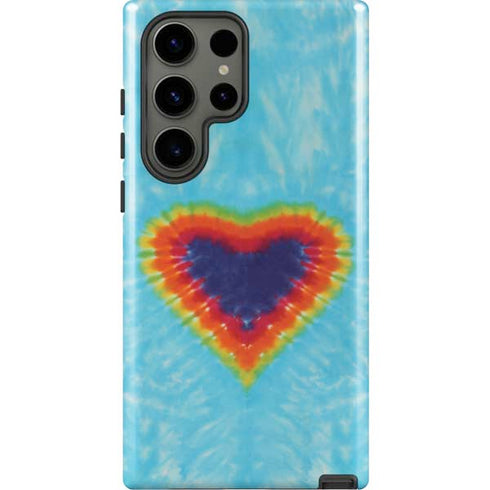 Liquid Blue Tie Dye Heart Galaxy S23 Ultra Pro Case