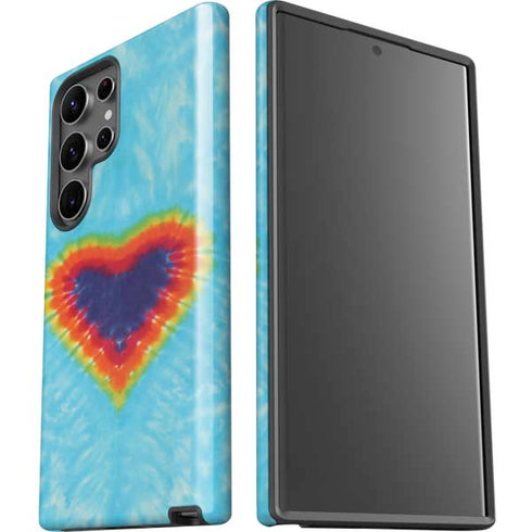 Liquid Blue Tie Dye Heart Galaxy S23 Ultra Pro Case