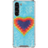 Liquid Blue Tie Dye Heart Galaxy S24 FE Clear Case