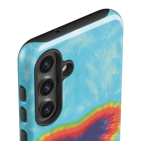 Liquid Blue Tie Dye Heart Galaxy S25 Impact Case