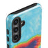 Liquid Blue Tie Dye Heart Galaxy S25 Impact Case