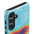 Liquid Blue Tie Dye Heart Galaxy S25 Plus Impact Case