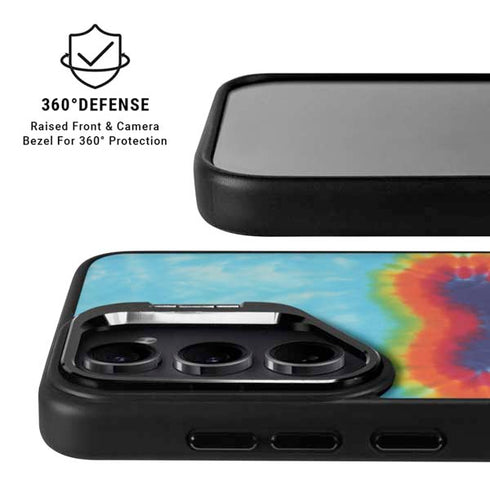 Liquid Blue Tie Dye Heart Galaxy S25 Plus Kickstand Case