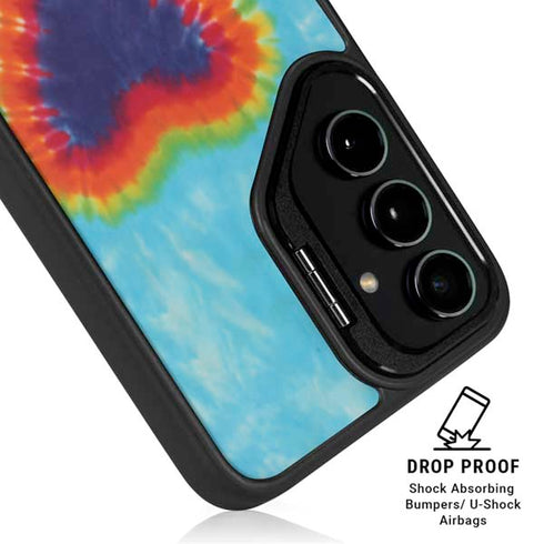Liquid Blue Tie Dye Heart Galaxy S24 Plus Kickstand Case