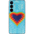 Liquid Blue Tie Dye Heart Galaxy S25 Plus Skin