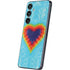 Liquid Blue Tie Dye Heart Galaxy S25 Plus Skin