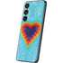 Liquid Blue Tie Dye Heart Galaxy S25 Skin