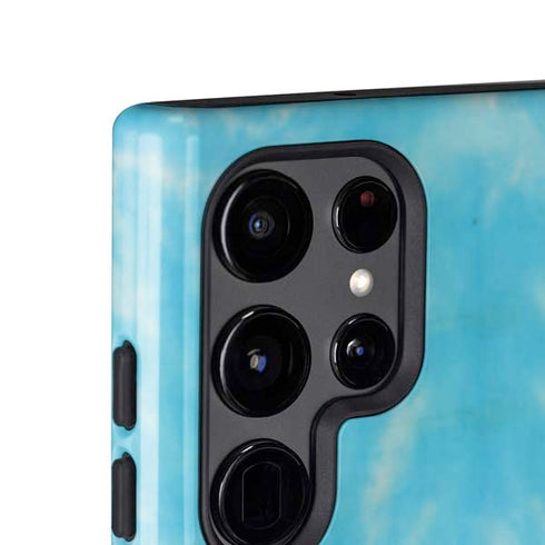Liquid Blue Tie Dye Heart Galaxy S25 Ultra Impact Case