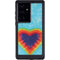 Liquid Blue Tie Dye Heart Galaxy S24 Ultra Waterproof Case