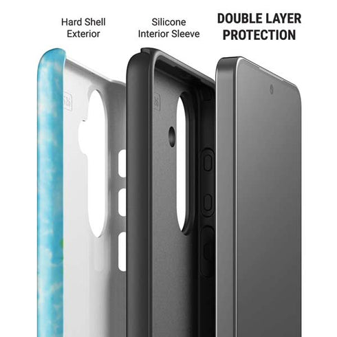 Liquid Blue Tie Dye Heart Galaxy S26 Impact Case