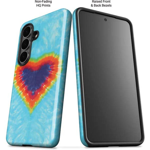 Liquid Blue Tie Dye Heart Galaxy S26 Impact Case