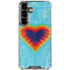 Liquid Blue Tie Dye Heart Galaxy S26 Plus Clear Case