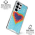 Liquid Blue Tie Dye Heart Galaxy S26 Ultra Clear Case