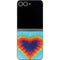 Liquid Blue Tie Dye Heart Galaxy Z Flip6 Skin