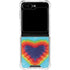 Liquid Blue Tie Dye Heart Galaxy Z Flip6 Clear Case