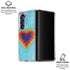 Liquid Blue Tie Dye Heart Galaxy Z Fold6 Clear Case